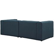 Upholstered blue fabric 2pcs sectional sofa additional photo 3 of 3