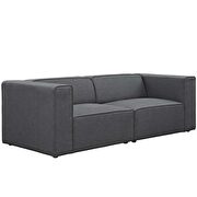 Upholstered gray fabric 2pcs sectional sofa additional photo 2 of 3
