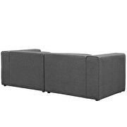 Upholstered gray fabric 2pcs sectional sofa additional photo 3 of 3