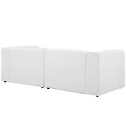 Upholstered white fabric 2pcs sectional sofa additional photo 3 of 3