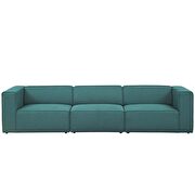 Upholstered teal fabric 3pcs sectional sofa by Modway additional picture 4