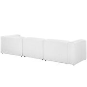 Upholstered white fabric 3pcs sectional sofa additional photo 3 of 3
