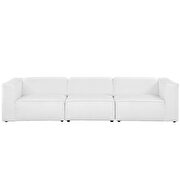 Upholstered white fabric 3pcs sectional sofa additional photo 4 of 3