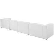 Upholstered white fabric 4pcs sectional sofa additional photo 3 of 3
