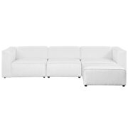 Upholstered white fabric 4pcs sectional sofa by Modway additional picture 4