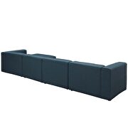 Upholstered blue fabric 5pcs sectional sofa additional photo 2 of 4