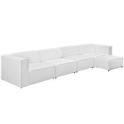 Upholstered white fabric 5pcs sectional sofa additional photo 2 of 3