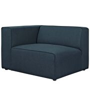Upholstered blue fabric 5pcs sectional sofa additional photo 3 of 5