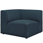 Upholstered blue fabric 5pcs sectional sofa additional photo 4 of 5