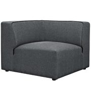 Upholstered gray fabric 5pcs sectional sofa additional photo 4 of 5