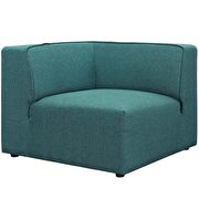 Upholstered teal fabric 5pcs sectional sofa additional photo 5 of 5