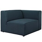 Upholstered blue fabric 7pcs sectional sofa additional photo 4 of 5