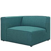 Upholstered teal fabric 7pcs sectional sofa additional photo 3 of 5