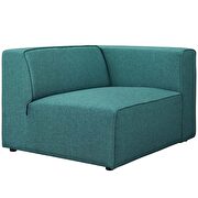Upholstered teal fabric 7pcs sectional sofa additional photo 4 of 5