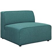 Upholstered teal fabric 7pcs sectional sofa additional photo 5 of 5