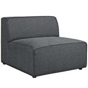 Upholstered gray fabric 5pcs armless sectional sofa additional photo 3 of 3