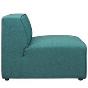 Upholstered teal fabric 7pcs sectional sofa additional photo 4 of 4
