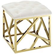Ottoman in gold ivory by Modway additional picture 3