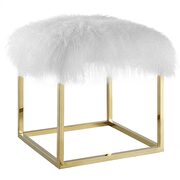 Ottoman in gold white by Modway additional picture 4