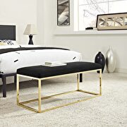 Fabric bench in gold black by Modway additional picture 6