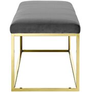 Fabric bench in gold gray by Modway additional picture 2