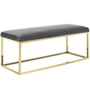 Fabric bench in gold gray by Modway additional picture 3