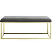 Fabric bench in gold gray by Modway additional picture 5