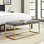 Fabric bench in gold gray by Modway additional picture 6