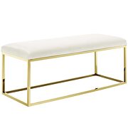 Fabric bench in gold ivory by Modway additional picture 4