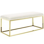 Fabric bench in gold ivory additional photo 5 of 5