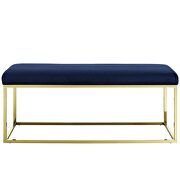 Fabric bench in gold navy by Modway additional picture 5