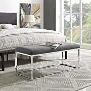 Performance velvet bench in gray by Modway additional picture 2
