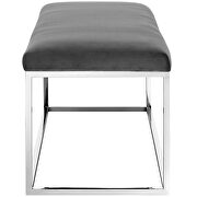 Performance velvet bench in gray by Modway additional picture 3