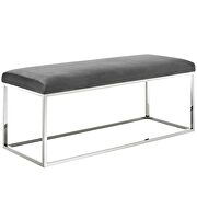 Performance velvet bench in gray by Modway additional picture 5