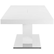 Extension contemporary dining table in white by Modway additional picture 3