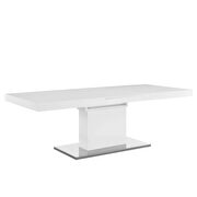 Extension contemporary dining table in white by Modway additional picture 4