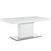 Extension contemporary dining table in white by Modway additional picture 5