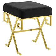 Performance velvet bench in gold black by Modway additional picture 6