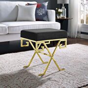 Performance velvet bench in gold black by Modway additional picture 7