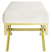 Black performance velvet bench in ivory by Modway additional picture 4