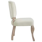 Vintage french performance velvet dining side chair in ivory additional photo 4 of 4
