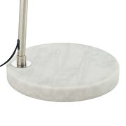 Round marble base / chrome top curved modern floor lamp by Modway additional picture 3