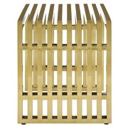Small stainless steel bench in gold by Modway additional picture 3