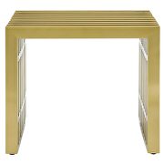 Small stainless steel bench in gold by Modway additional picture 4
