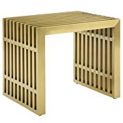 Small stainless steel bench in gold by Modway additional picture 5