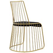 Gold stainless steel performance velvet dining chair in gold black by Modway additional picture 3