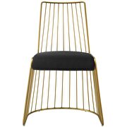Gold stainless steel performance velvet dining chair in gold black by Modway additional picture 6