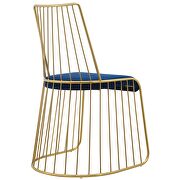 Gold stainless steel performance velvet dining chair in gold navy by Modway additional picture 3
