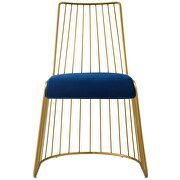 Gold stainless steel performance velvet dining chair in gold navy by Modway additional picture 6