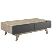 Coffee table in natural gray by Modway additional picture 2